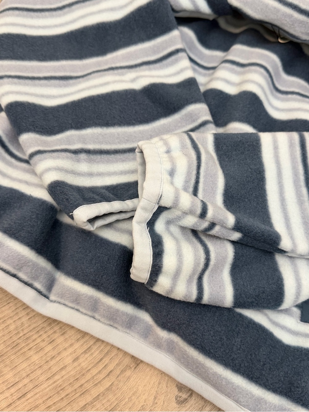 Set Active Microfleece Stripe Half Zip Hammock Blue Small BNWT Trendy - Picture 10 of 11